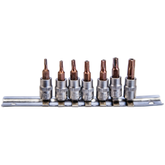 7 Parça 1/4'' CR-V Star Delikli Torx Lokma Seti