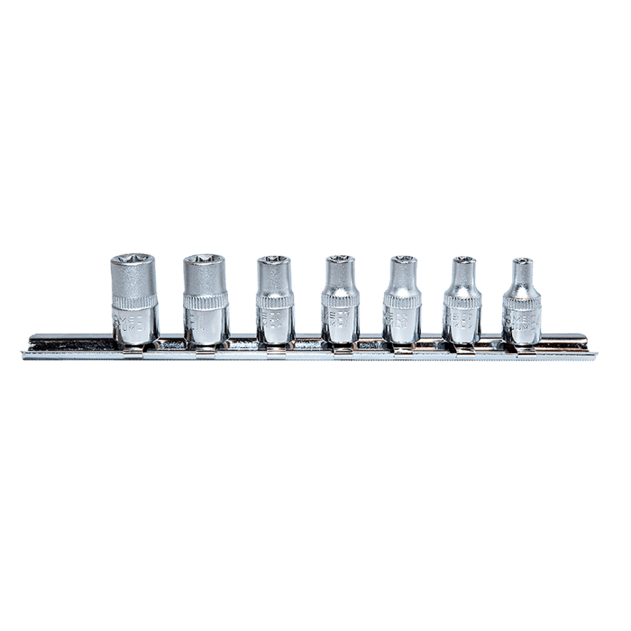 7 Parça 1/4'' CR-V E Tipi Torx Lokma Seti