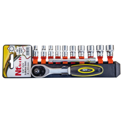 12 Parça 1/4'' Altı Köşe CR-V Lokma Seti