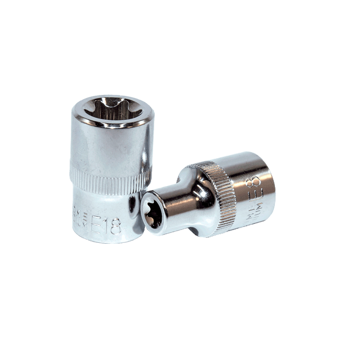 1/2'' E Tipi Torx CrV Lokmalar
